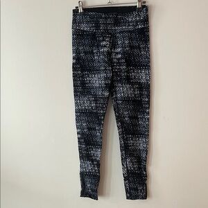 DKNY Black and Gray Patterned Leggings